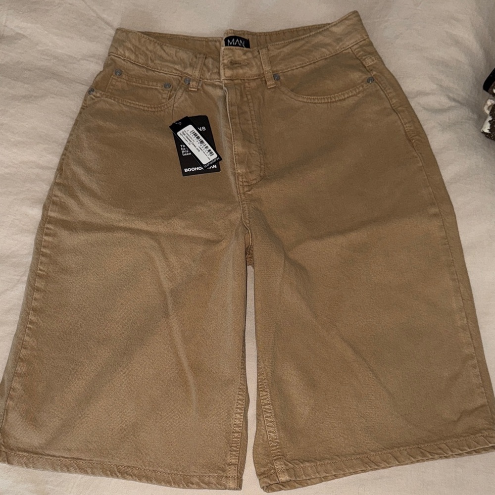 Tan Denim Jorts